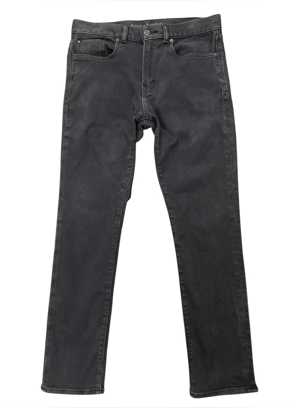 Banana Republic Traveler Jeans Mens Size 31x30 Slim Fit Stretch 5-Pockets Gray